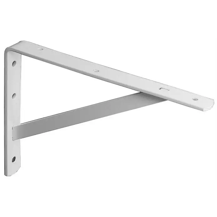 212 MAIN Knape & Vogt 20in. White Heavy-Duty L-Shaped Shelf Brackets, Model 208WH500, Sturdy Bracket for Household Appliance Parts & Accessories