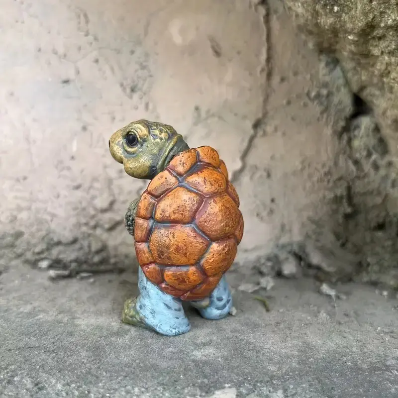 Outdoor Decorative Turtle Statue, Garden Decoration Figurine, Bonsai Ornament, Home Desktop Display, No Power Required, Exterior Decorative Statues, Resin Statue