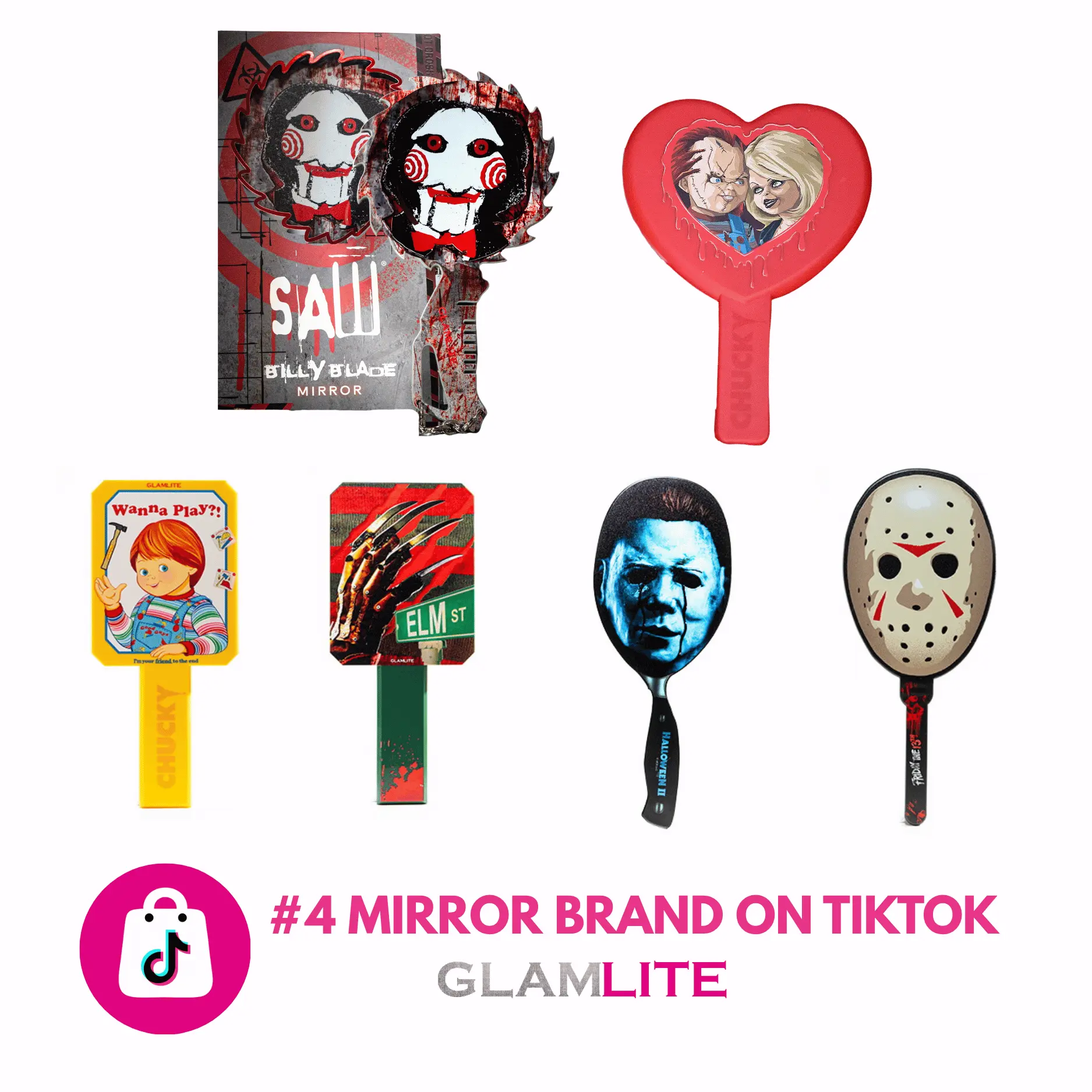 Glamlite Officially Licensed Handheld Mirrors Glamlite Officially Licensed Handheld Mirrors