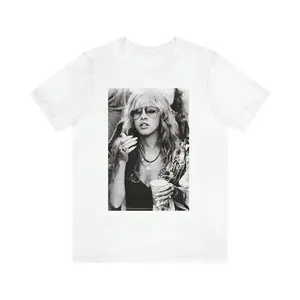 Stevie Nicks Graphic Tee Shirt, 70s Rock Fleetwood Mac Retro Unisex Jersey Short Sleeve Tee, Unisex 100% Cotton Tee