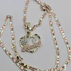 MAMA #1 heart fashion necklace gold-plated three colors 20"inches beautiful piece for gift