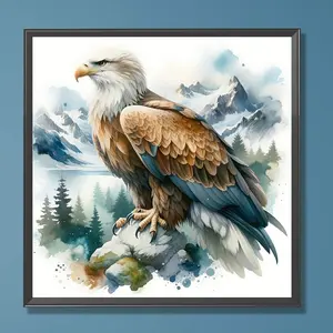 Eagle Pattern DIY Diamond Arts Colorful Painting Kit without Frame, DIY 5D Diamond Arts Colorful Painting Kit, Wall Art Decor for Home Living Room
