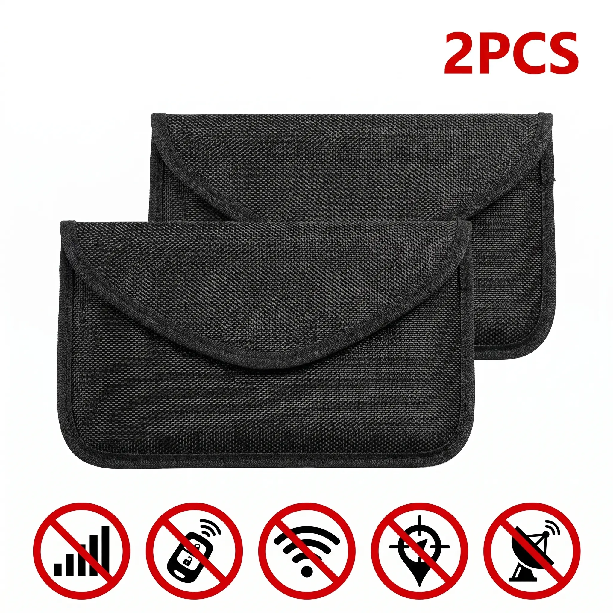 RFID Blocking Faraday Bag, Anti-Tracking Signal Shield Pouch, Wallet Design for Car Key Fob, Cell Phone & Card Protection