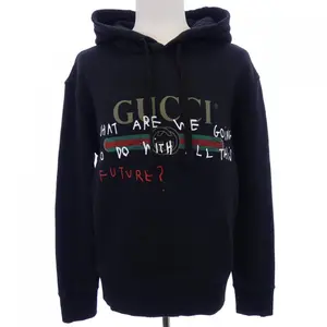 Pre-owned GUCCI Cotton Small Leather Goods 475374 X3I09 Hoodie