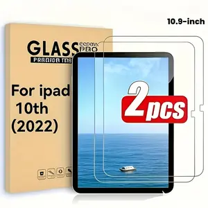 2-Pack iPad 10th Gen 10.9-Inch 2022 Tempered Glass Screen Protector, Anti-Fingerprint, HD Clarity, Easy Installation, High-Definition Protection