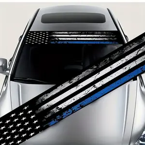 1PC American Flag-Style Car Stickers, Easy To Apply, Leaves No Residue, Suitable for Car Windshields and Rear Windows, Fits Modified Sedans, Trucks, and SUVs, Self-adhesive, Decal for Cars, Truck Car Decal