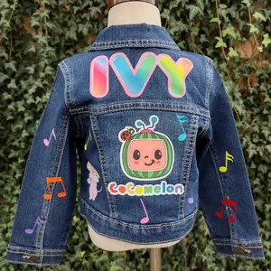 Cocomelon Denim Jacket, Custom Jean Jacket