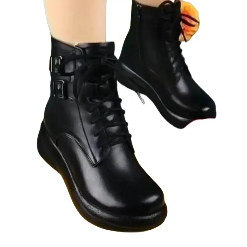 Women's Flat Knee-High Boots, Casual Round Toe Microfiber Footwear with Full Side-Zip and Warm Cushioned Insole, Shoe