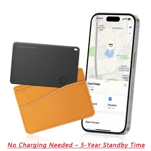 Ultra-Thin Wallet Tracker Card Holder Locator, GPS Tracker, Anti-Loss Device for Apple iOS Find My, 5-Year Standby, Ipx6 Waterproof, Finds Wallets, Keychains, Passports