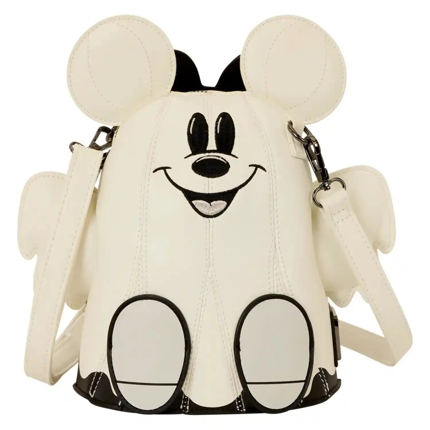 Loungefly Disney Mickey & Minnie Ghost Glow Figural Crossbody Bag
