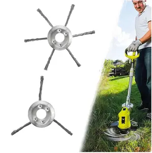 7.8 inch Steel Wire Brush Cutter Trimmer Head, Weed Wacker Attachments Heads,Wired Trimmer Head Replacement for Electric Battery Powered Cordless String Trimmer, Weed Eater, TikTokShopBlackFriday