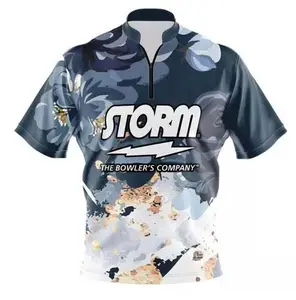 *FREE Custom Name & Logo* Storm Floral Bowling Jersey Shirts S-5XL