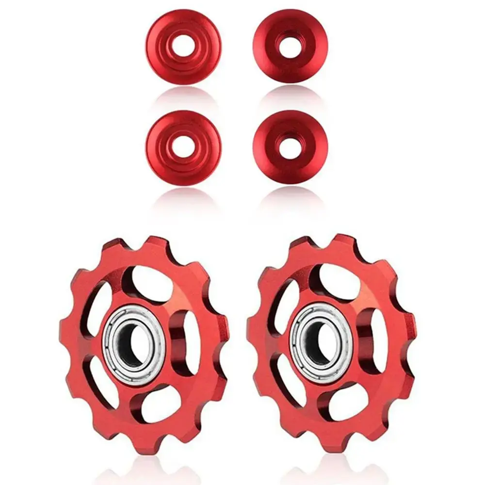 2 pcs 11T Aluminum Sealed Bearing Jockey Wheel Rear Derailleur Pulley for Shimano Sram Rear Derailleur Etc. Outdoor Sports Equipment Bicycle Parts Bike Parts Bicycle Accessories Bike Accessory