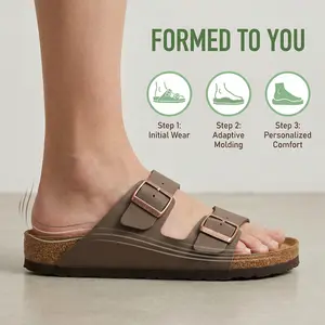 Mens Scandals Arch Support Slides For Women With Adjustable Shoes Straps And Cork Soled Sandals