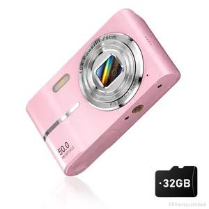 Digital Camera with SD Card, 16X Digital Zoom Camera, Portable Mini Camera for Teenagers Students Boys Girls, Point and Shoot Camera for Gifts, Tech Gadgets, Gift FFVentureVibe8