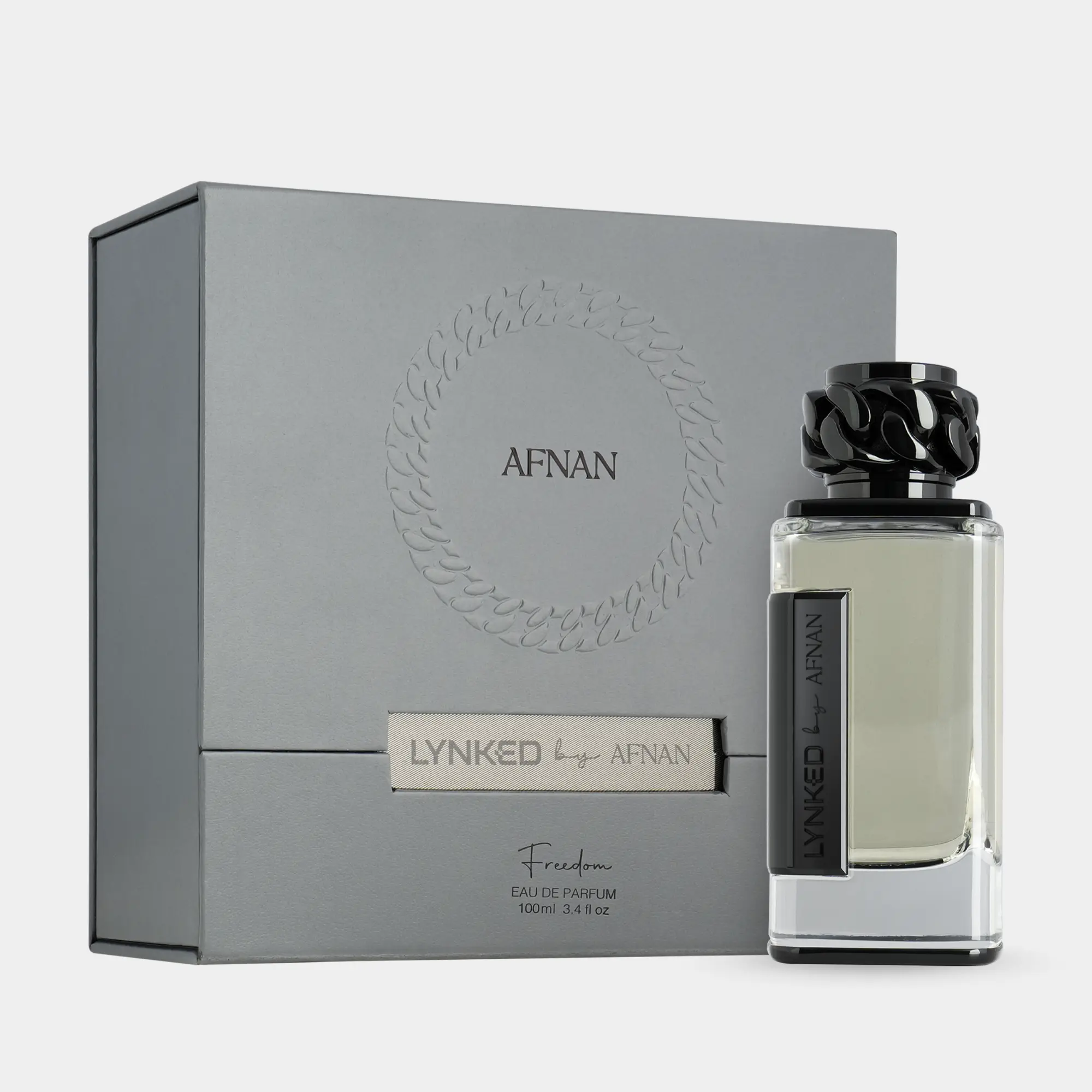 Afnan Lynked Freedom EDP for Men, 3.4 fl oz Arab Perfume, Oriental Signature Scent with Bergamot, Vetiver & Caramel Notes, Men's Cologne, Adults, Bold Confident Scent, Smelling Good, Contains Bergamot, Edp Strength, Men's Fragrance