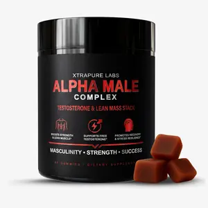 Alpha Male Complex – Gummies/Capsules | Clinically Dosed Testosterone & Lean Mass Stack | Tongkat Ali, Shilajit, Turkesterone & More