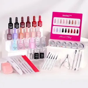Beetles PRO Gel Polish Kit – 18 Colors 15ml Salon Polish Set with Base Coat, Glossy & Matte Top Coats, 6 Painting Gel For Nails and Tools, UV Nail Lamp Cure Needed