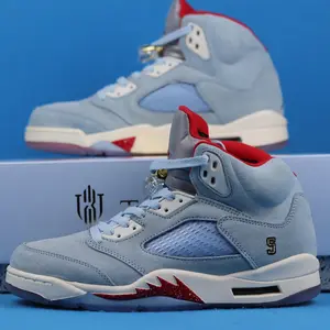 Ice Blue New men's lace-up outdoor sports shoes breathable casual running shoes