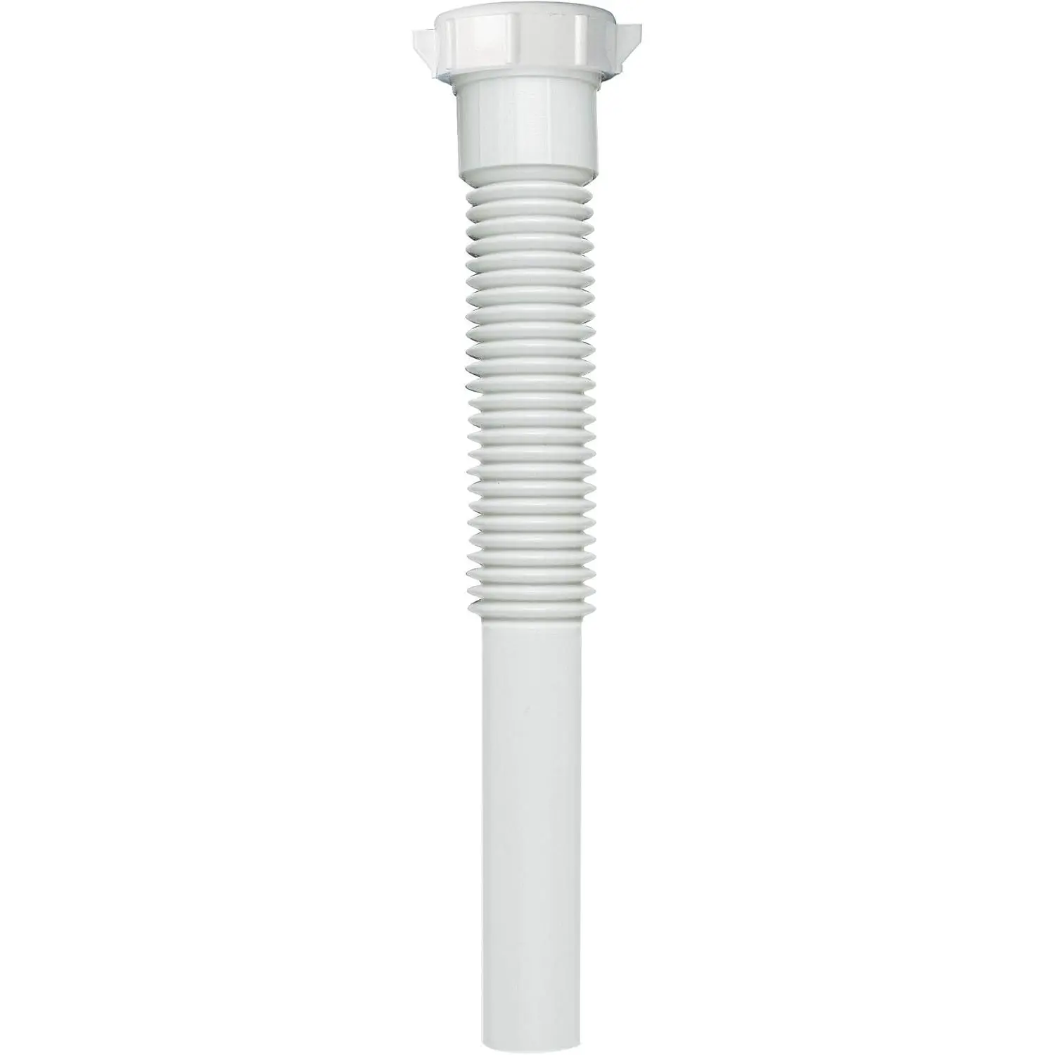 Plumb Pak PP812-5 Flex 'N Fix Slip Joint Extension Tube, 6"-9" Length, 1-1/4" Inlet, White, Includes All Necessary Nuts & Washers, 1-1/4" X 9"