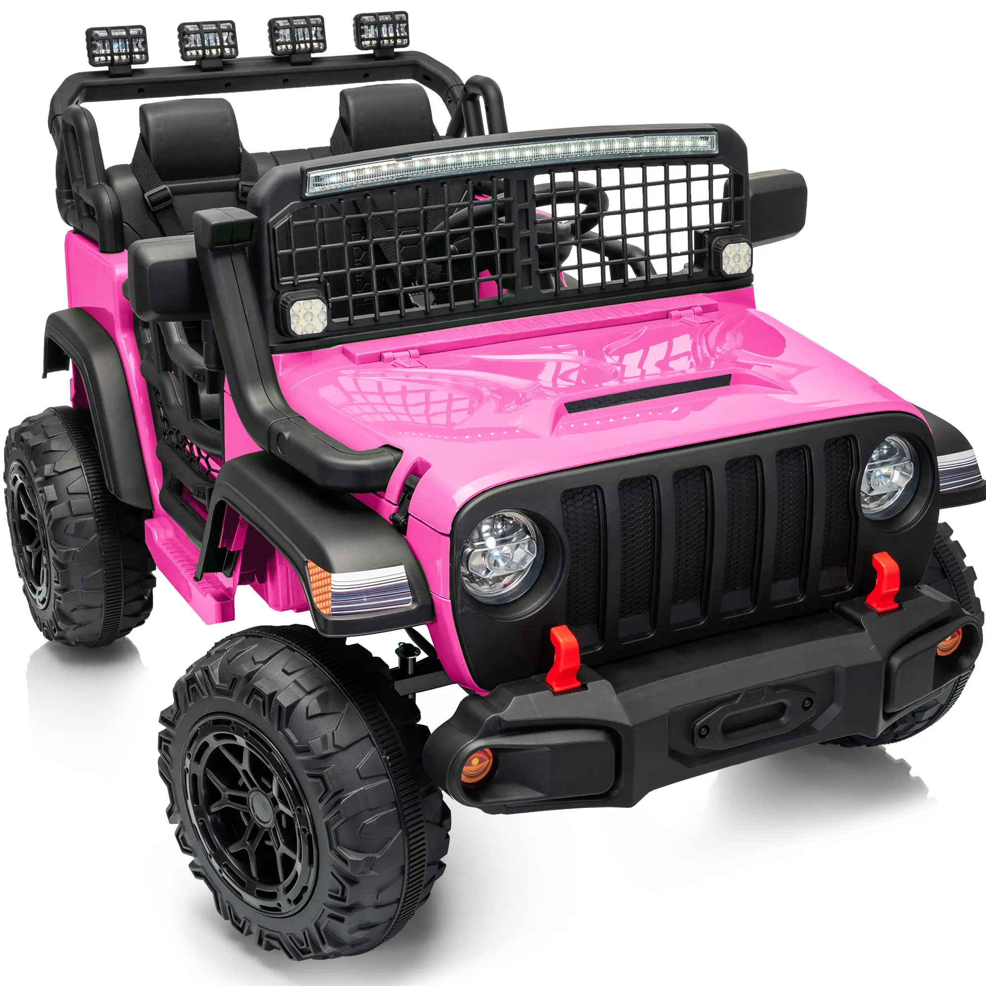 Outfunny 24V/12V Kids Ride on Truck, 4WD/2WD 2 Seater Electric Ride on Toys Car for Big Kids w/ Remote, 4x200W Motor