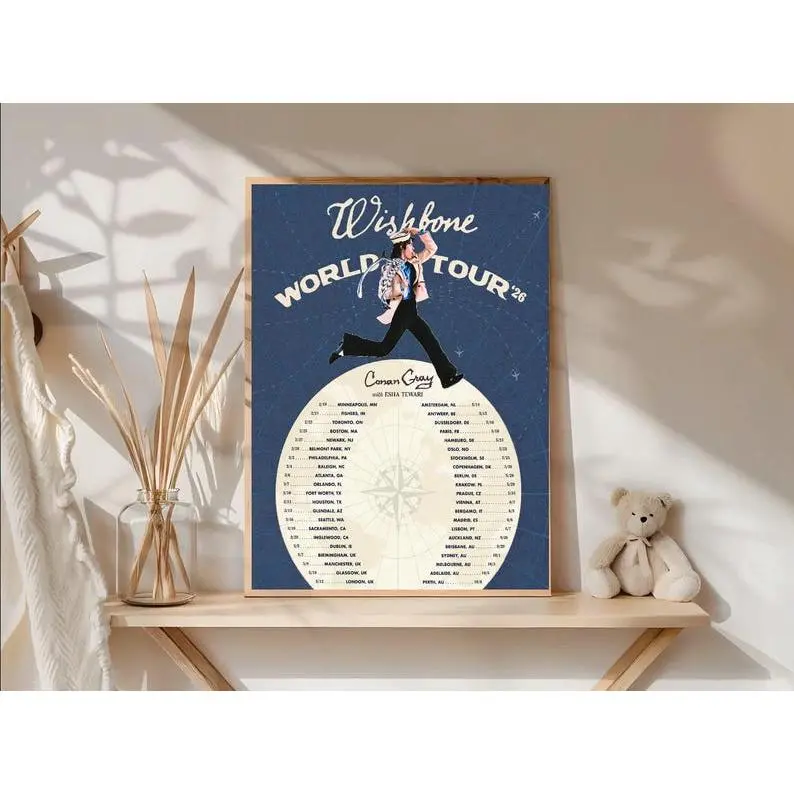 conan gray wishbone world tour 2026 poster album poster prints wall decor posters album cover pop music poster