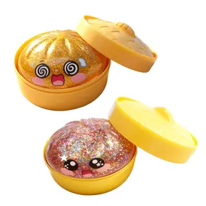 Realistic Steamed Bun Squeeze Toy Soft TPR Material Stress Relief Fidget Toy for Home Office Party Favors Portable Cute Desk Decor Lifelike Design Safe Eco-Friendly