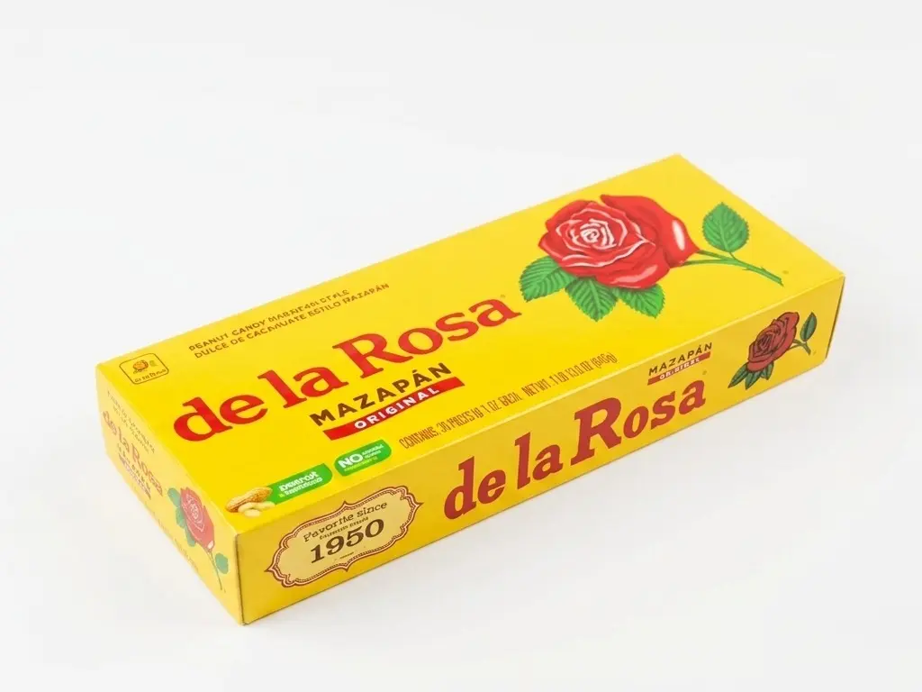 De La Rosa Mazapan Mexican Peanut Candy 30 Count Box | Viral FoodTok Authentic Peanut Marzipan Treats Snack Flavor Sweet