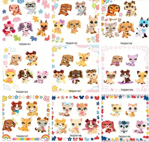 5 PC Cute Mini Animal Figurines Toys Set, Collectible Bobble Head Dog Cat Figures with Adorable Accessories, Realistic Detailed Pet Dolls for Kids Imaginative Play, Birthday Gift, Party Favors, Display Collection for Boys Girls Ages 3+