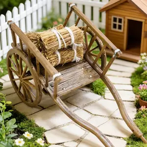 4-Piece Building Scene Car Set, Sliding Small Cart, 3 Bundles of Firewood, DIY Decorative Props, Model & Craft Enthusiasts Collection, DIY Collectible Model