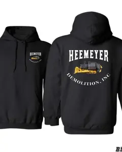 Heemeyer Demolition Hoodie - Bulldozer Design Shirt - Trendy Hoodie for Men and Women Menswear Sweaters Sweatshirts Tops, Made in USA.LKD