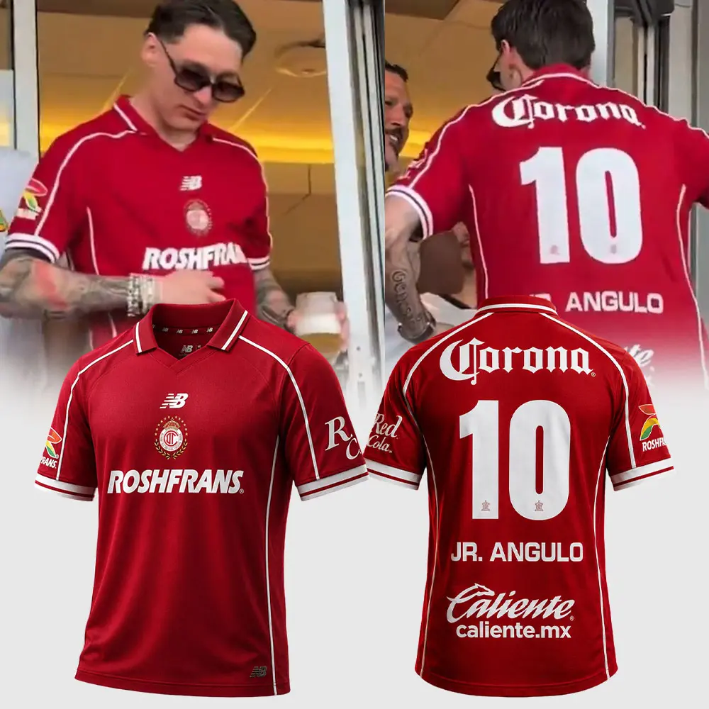 Toluca FC Scarlet 2026/27 Home Replica Soccer Jersey – Unisex Full-Detail Liga MX Football Shirt with Retro Polo Collar, White Piping & Short Sleeves, Lightweight Breathable Match Day Fan Top for Men and Women, Training, Stadium and Casual Sportswear