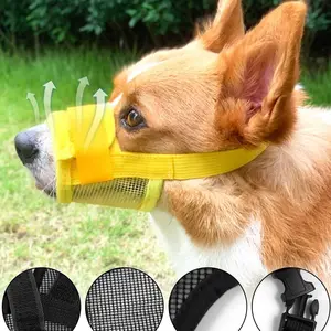 Dog Mouth Muzzle Anti-Bite and Bark Control, Drinkable Design, Prevents Eating, Suitable for Small Medium Dogs, Golden Retriever Teddy
