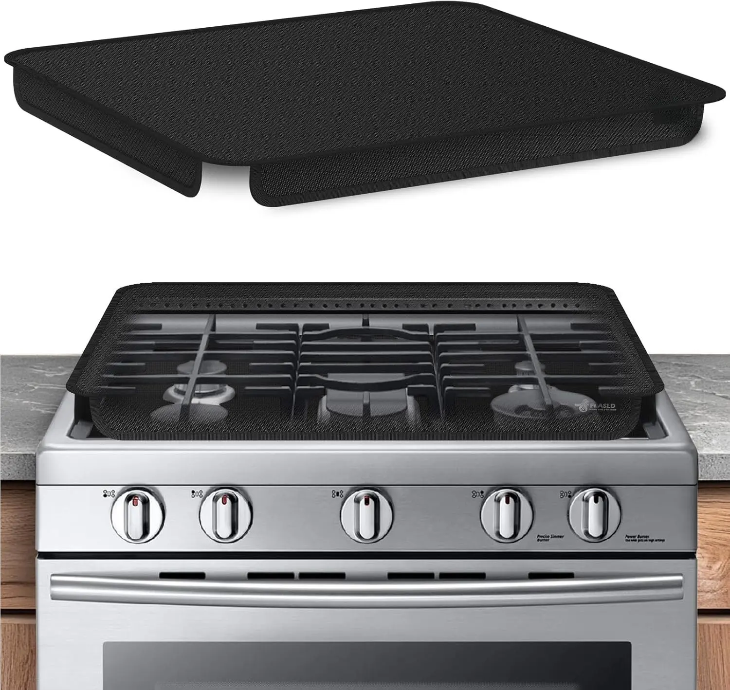 Fireproof Gas Stove Burner Cover Soft Fabric Mat - Foldable Easy Clean Gas Stove Protector - Anti Dust Stove Covers - Washable Stove Guard Top Protector - 29.5" x 21"