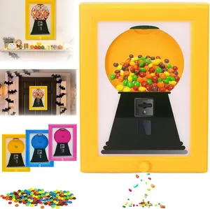 Candy Dispenser Picture Hanging Frame Versatile Wall or Table Art for Pet Snacks Chewing Gum Machine Children's Art Frame Birthday Holiday & Halloween Gifts