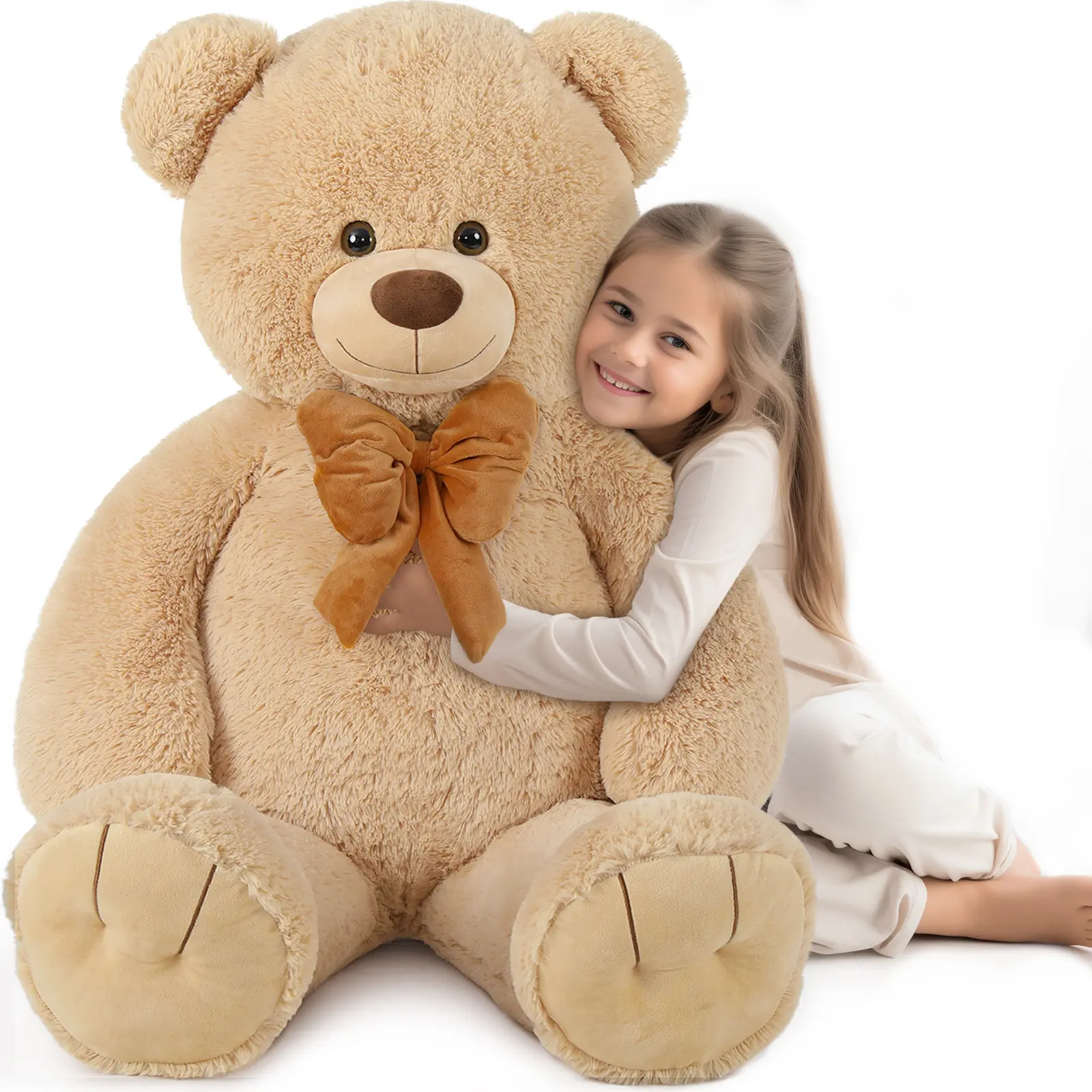 BENINY 4ft Gaint Teddy Bear Stuffed Animal, Big Teddy Bear Plush, Soft Fluffy Teddy Bear for Girlfriend Boyfriend Wife Children, 5 Color Available