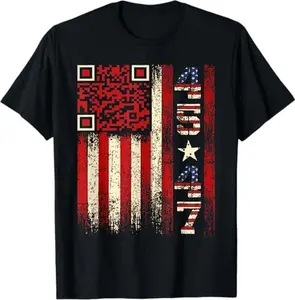 Funny QR Scan Me President Trump 45/47 Trump Dancing Code T-Shirt