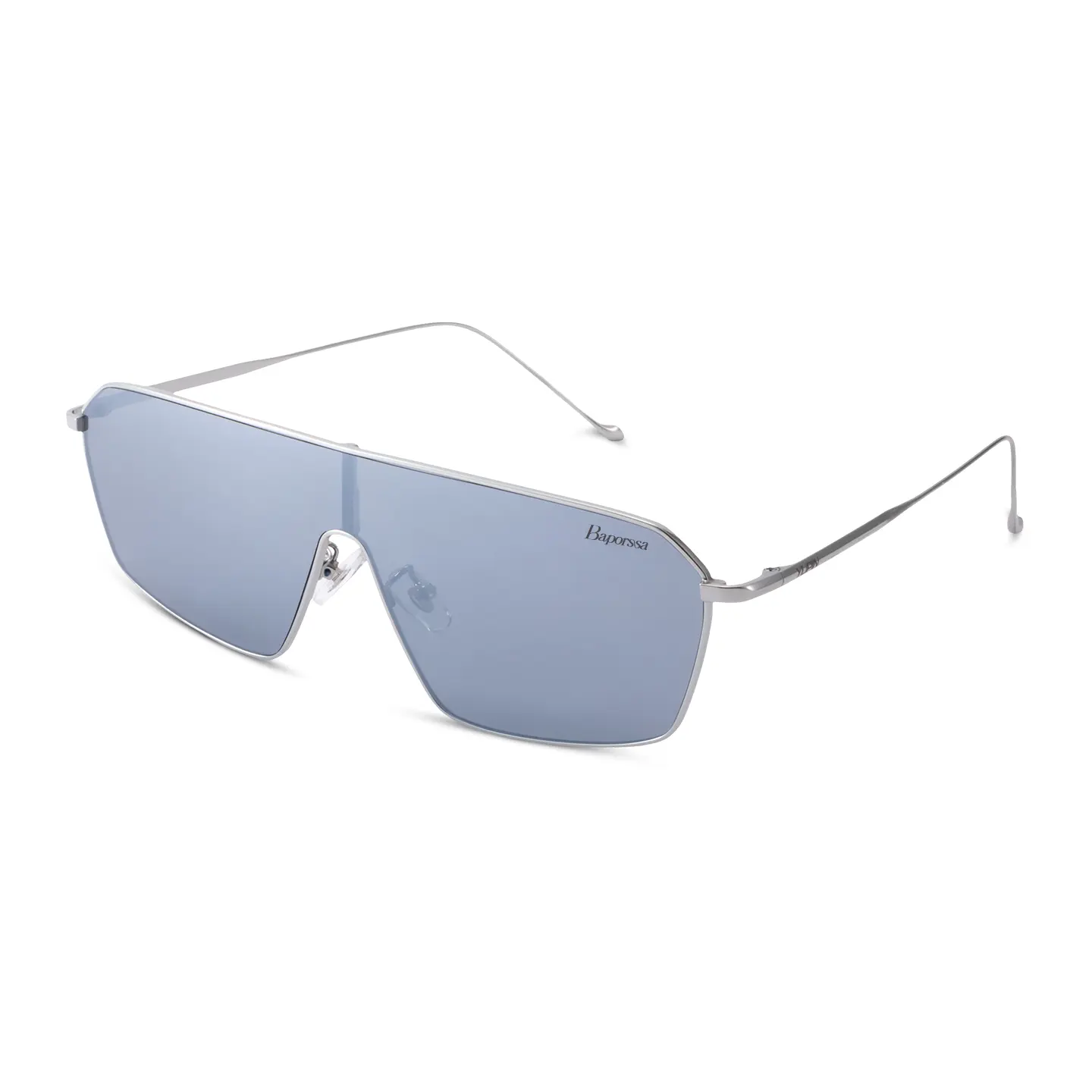BAPORSSA Polarized Rectangle Sunglasses for Men & Women, Lightweight Titanium Frame, Gradient Lens Fashion Eyewear