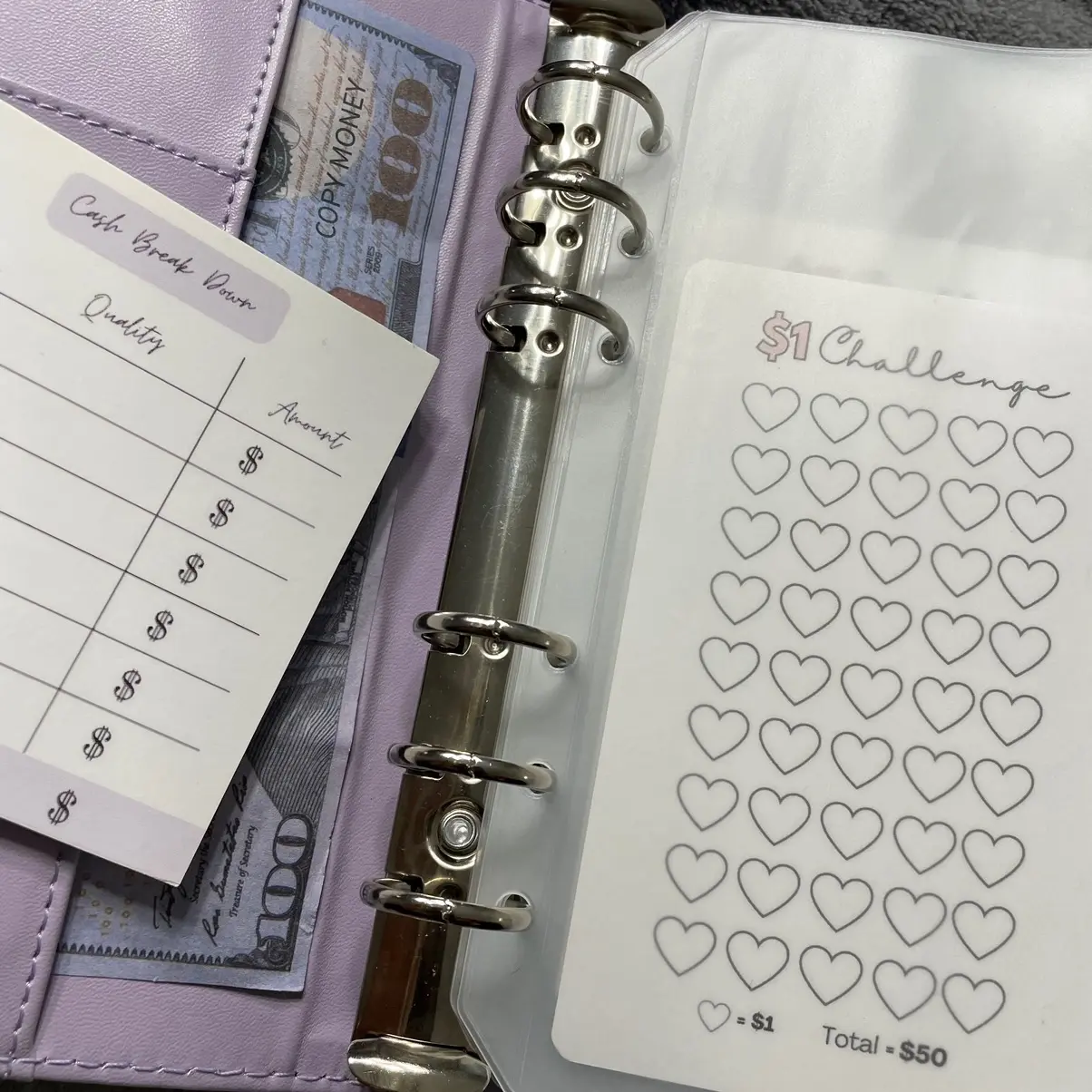 Dollar Challenge Savings Binder