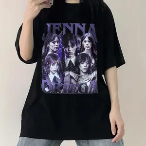 Personalize JENNA ORTEGA Shirt, Jenna Marie Ortega Jane Virgn Tshirt, Jenna Ortega Wednessday, Stuck Middle Retro 90s, Gift For Her, Gift For Him