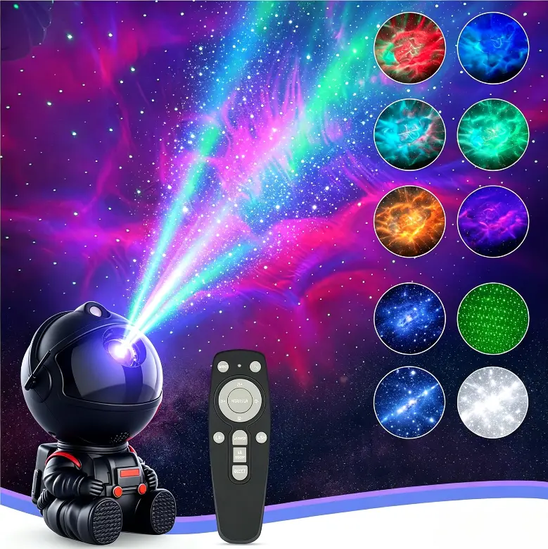 360° Adjustable Astronaut Star Projector, Remote Control Galaxy Nebula Ceiling Light, Trendy Tech Decor for Living Room & Bedroom, Ideal Gift for Him