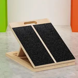 Slant Board for Calf Stretching, Adjustable Portable Wooden Incline Board for Calf Stretcher with Training Poster, 300 Lbs Weight Capacity Calf Stretch Wedge for Leg, Knees, Heel, Ankle & Stretching