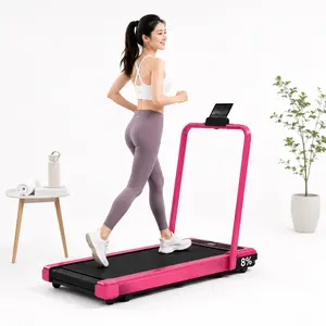 Pink Compact Treadmill - Walking Pad, At Home Gym Equipment for Daily Walking & Indoor Exercise, Perfect for Small Spaces