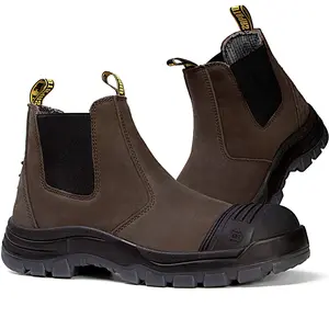 Men's Soft / Steel Toe Slip on Waterproof Slip Resistant Anti-puncture Work Boots
