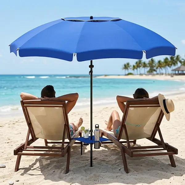 HOMEDEMO 7FT Portable Folding Beach Umbrella for On-the-Go Sun Protection at Outdoor Events,True Portability with Quick-Fold Design,Spacious Yet Portable Large Canopy,Convenient All-in-One Setup,Long & Adjustable Umbrella Pole Uv Parasols
