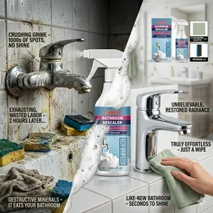 Jakehoe Upgraded Oxalic Acid  All-Purpose Bathroom Cleaner: Suitable for toilets, tiles and faucets. Powerfully dissolves limescale without damaging glaze surfaces. One bottle handles your entire bathroom. cleaner foam