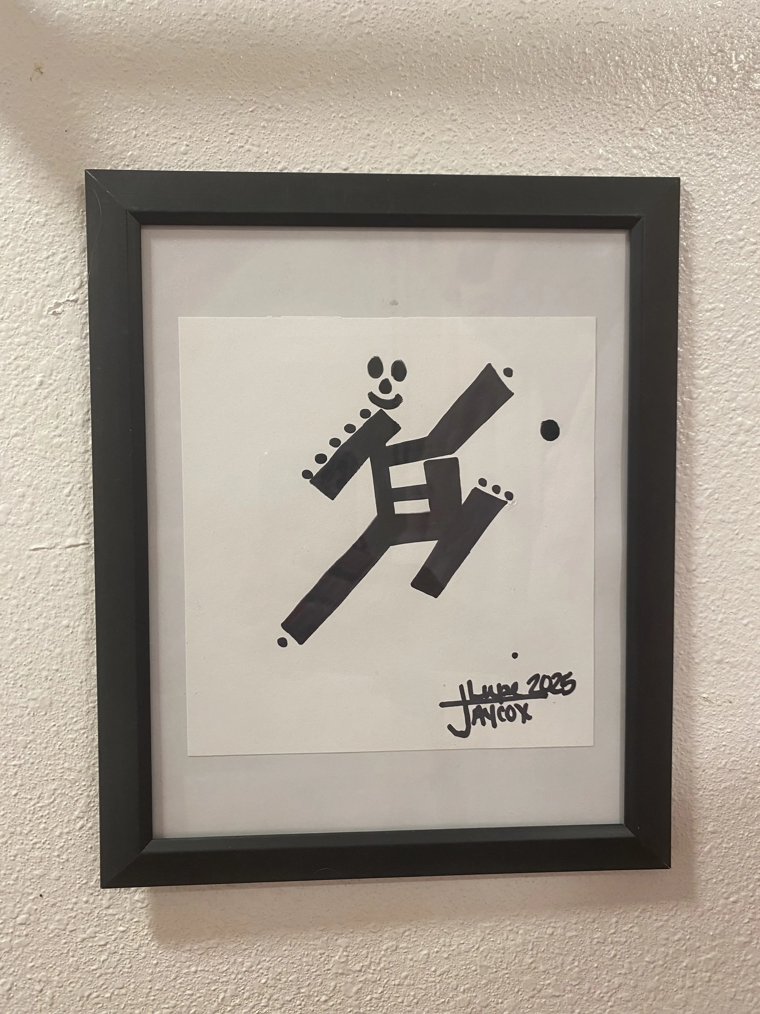 Lupe Marie Jaycox Original Black-and-White Hi Jack Drawing, Collectible Fine Art Piece