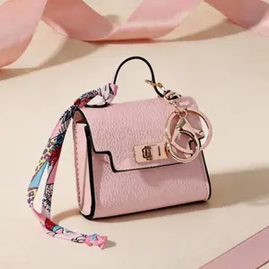 1PCS Mini Bag, keychain, coin purse, mini-bag pendant, PU-leather makeup pouch, change purse, lipstick case, earphone bag, cable organizer.