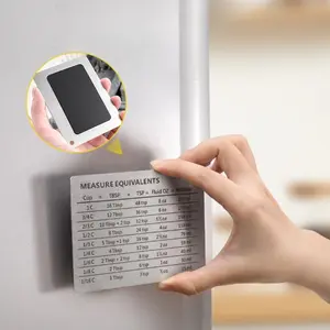 Stainless Steel Magnetic Kitchen Measurement Chart - Baking Unit Conversion Refrigerator Magnet, Easy Reference Tool for Cooking, Baking & Home Kitchen Use