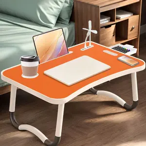 Portable Foldable Laptop Bed Desk with 4 USB Ports Storage Drawer Cup Holder for Bed Couch Working Reading